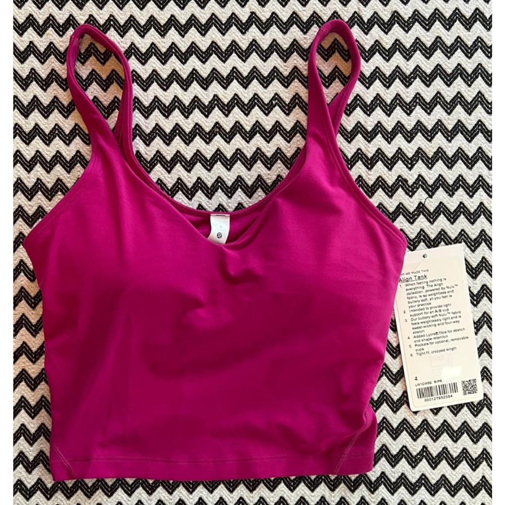 NEW lululemon Align Tank Ripened Raspberry RIPR OG Thin Straps Size 4